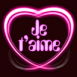 Halo coeur néon rose "Je t'aime"