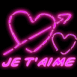 Flèche dans le coeur "Je t'aime"