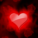 Coeur Enflamm� d�cor de roses