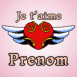 Coeur ail "Je t'aime"